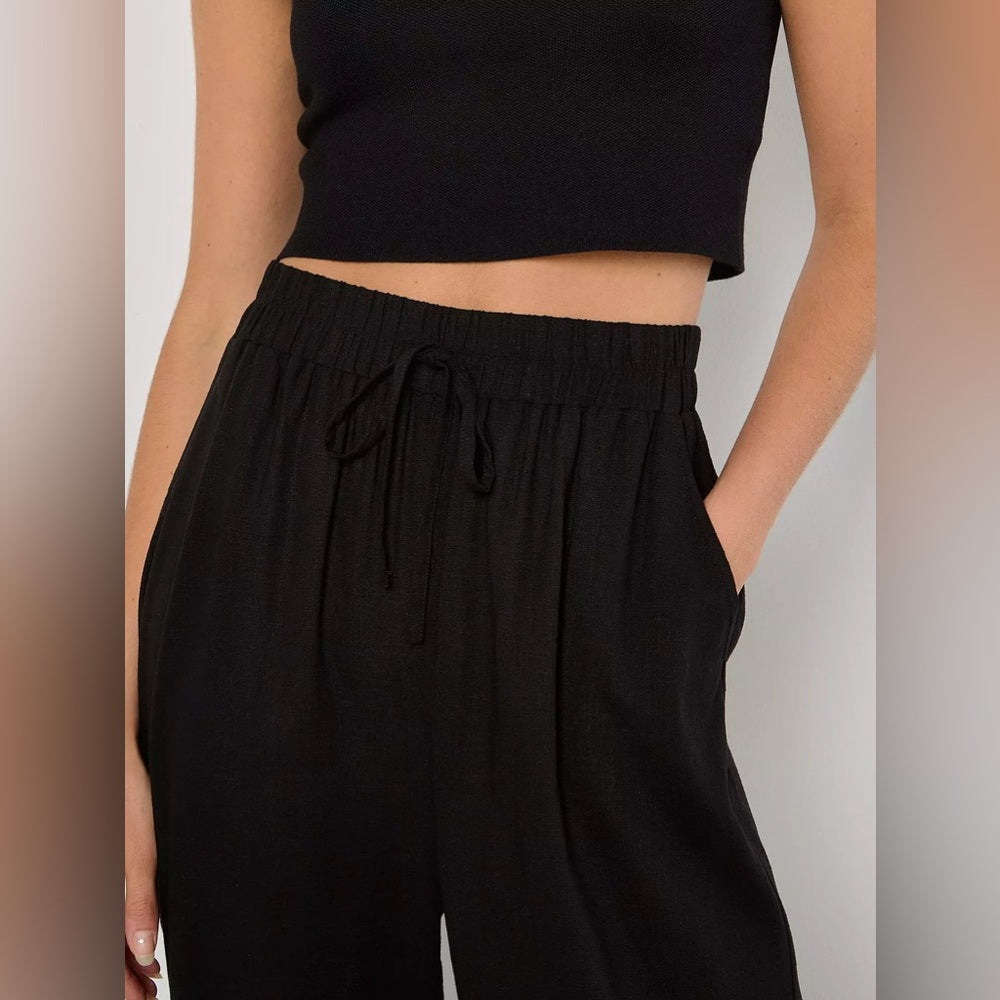 APRICOT- 🍑OMG 🩷 - Black Linen & Viscose Pants!!!!!
