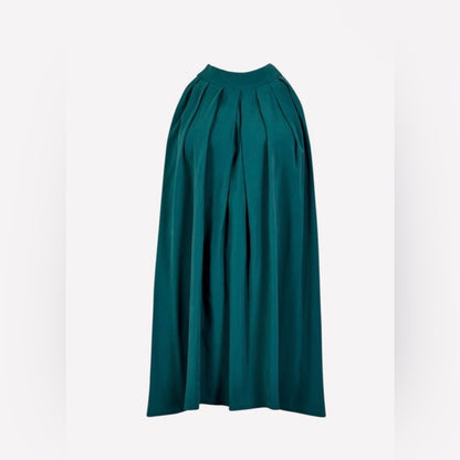APRICOT 🍑 - Sleeveless Teal Pleated Swing Top