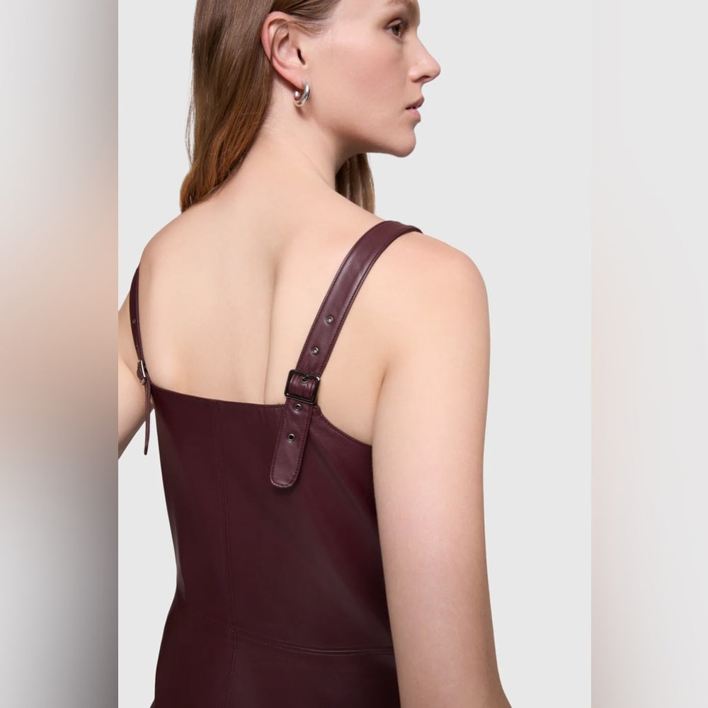 Rebecca Minkoff Brown Faux Leather Mini Dress