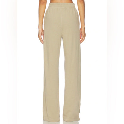 Nation LTD- Wide-Leg Split Hem Pull-On Pants in Light Beige