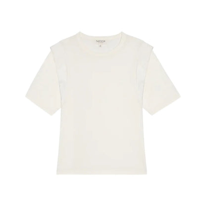 NATION LTD. - Thea Sleeve Inset Top, Porcelain