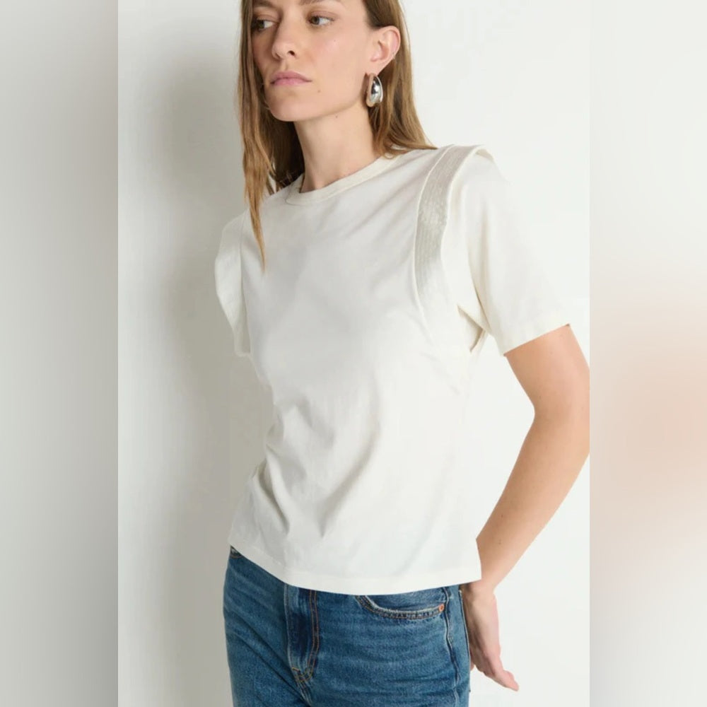 NATION LTD. - Thea Sleeve Inset Top, Porcelain