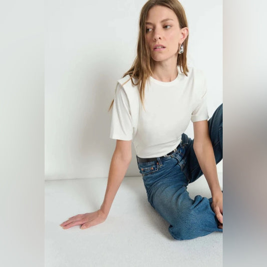 NATION LTD. - Thea Sleeve Inset Top, Porcelain
