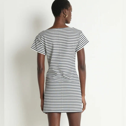 Nation Ltd - Rosie Mini Dress Navy Breton Stripe