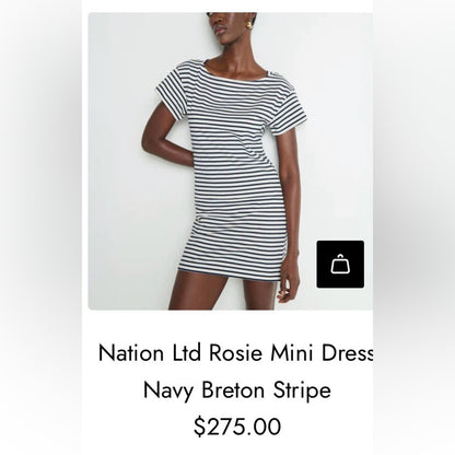 Nation Ltd - Rosie Mini Dress Navy Breton Stripe