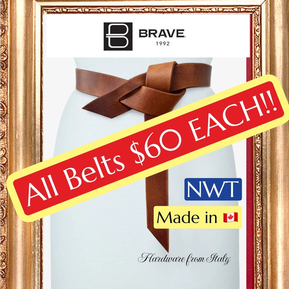 🔎SEARCH BELTS IN CLOSET 🇨🇦 Brave Leather Collection - ⭐️⭐️FIRM & FAB PRICE 🔥