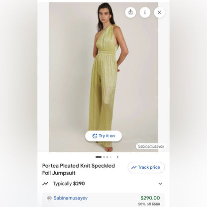Sabina Musayev - One-Shoulder Shimmery Lime Jumpsuit LIME