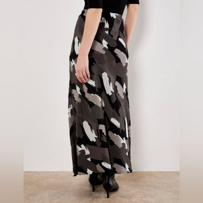 Apricot 🍑- Brushstroke Bias Maxi Skirt