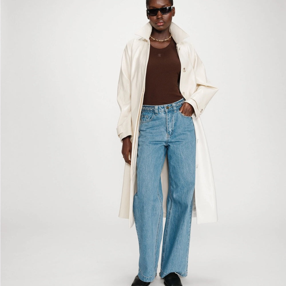 Grace & Mila - Cream Belted Trench Coat