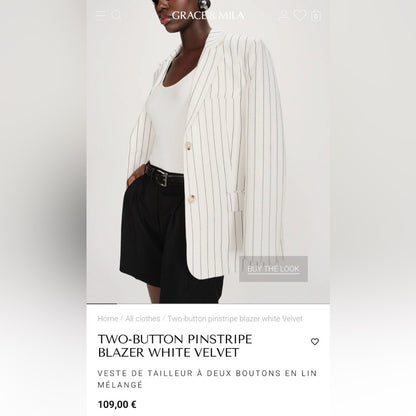 Grace & Mila -The VELVET two-button blazer