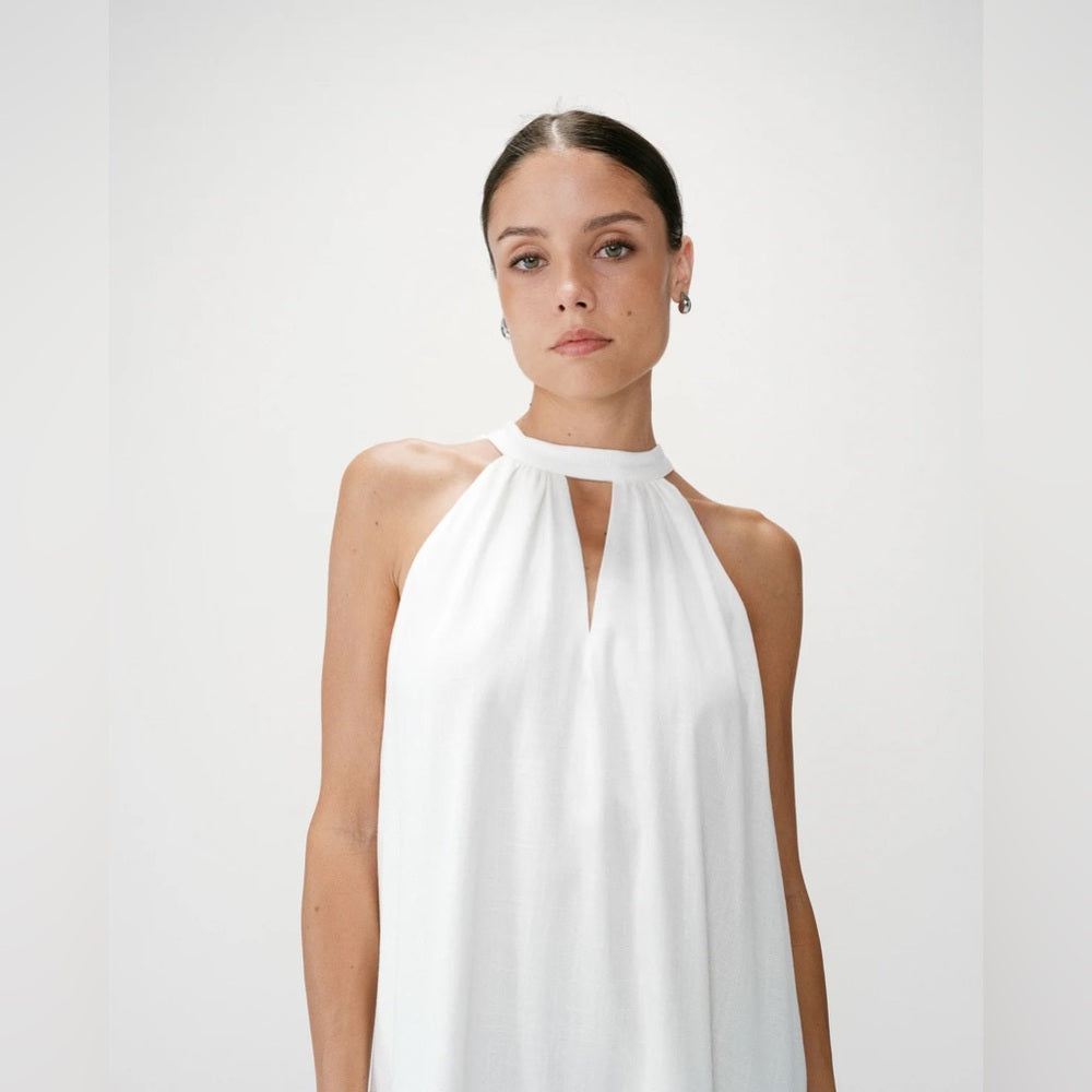 Grace & Mila - Halter Shift Dress - White