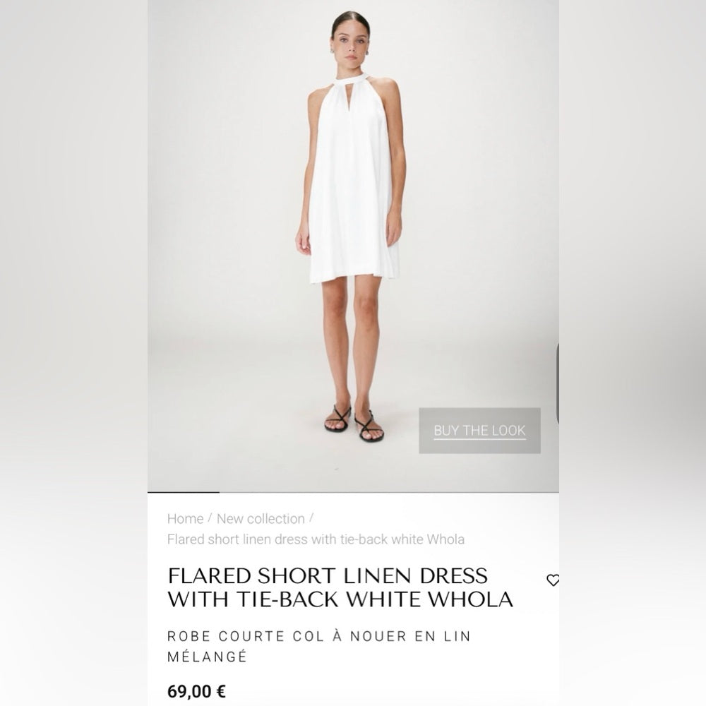 Grace & Mila - Halter Shift Dress - White