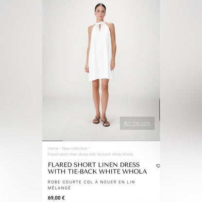 Grace & Mila - Halter Shift Dress - White