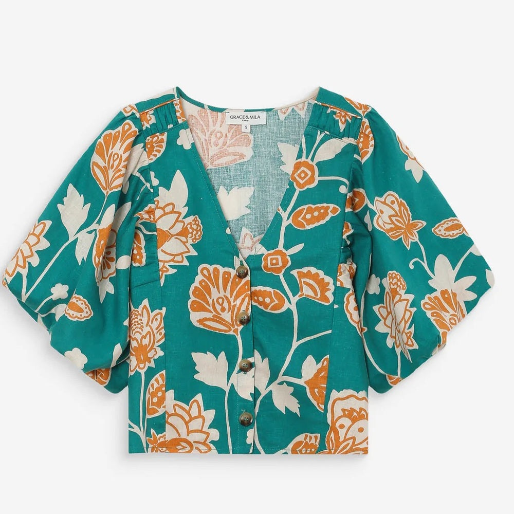 Grace & Mila - The VAHE patterned blouse