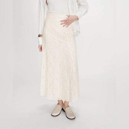Grace & Mila - FLARED LONG LACE SKIRT
ECRU VISENYA