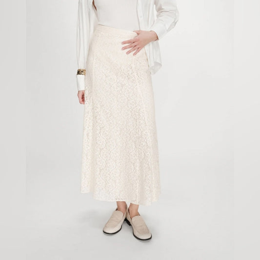 Grace & Mila - FLARED LONG LACE SKIRT
ECRU VISENYA
