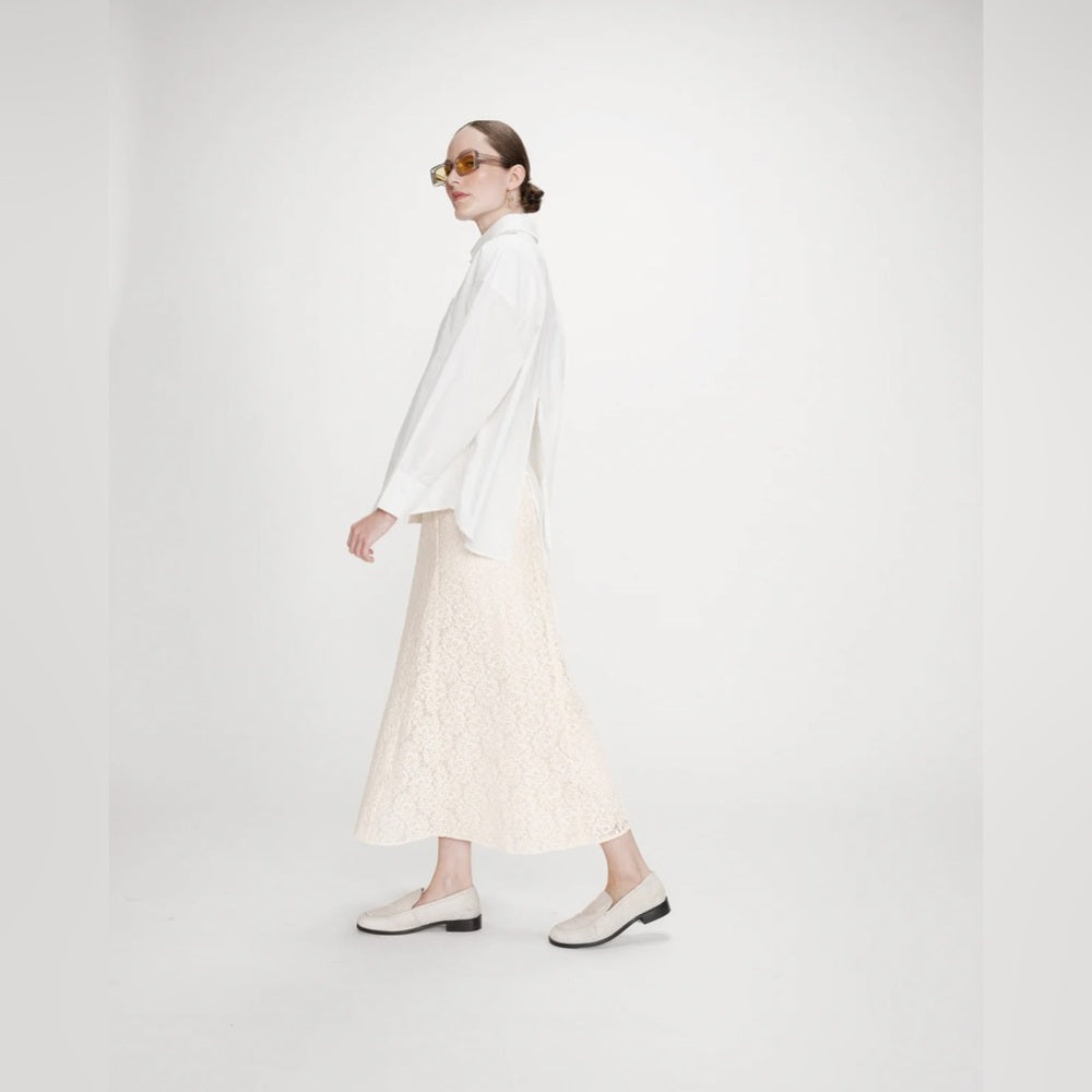 Grace & Mila - FLARED LONG LACE SKIRT
ECRU VISENYA