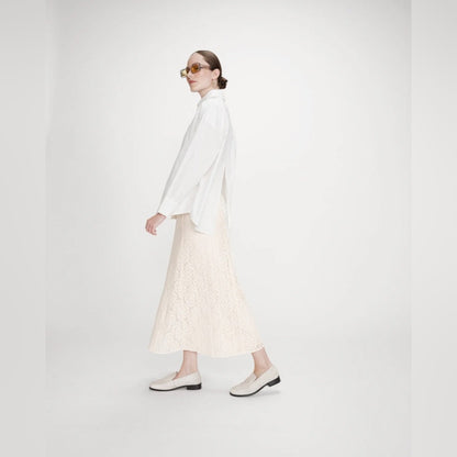Grace & Mila - FLARED LONG LACE SKIRT
ECRU VISENYA