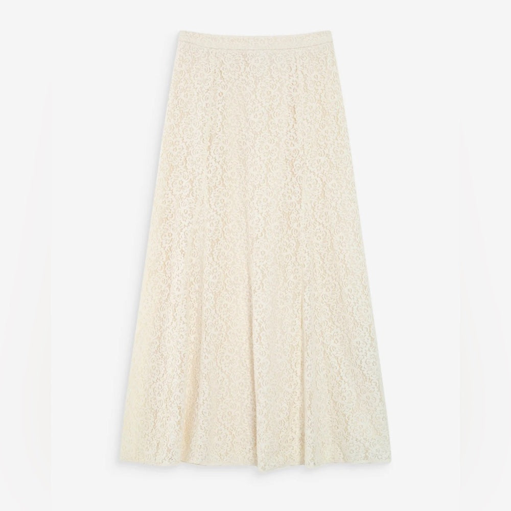 Grace & Mila - FLARED LONG LACE SKIRT
ECRU VISENYA