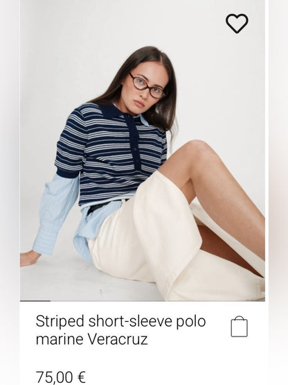 Grace & Mila - Striped Short Sleeve Polo