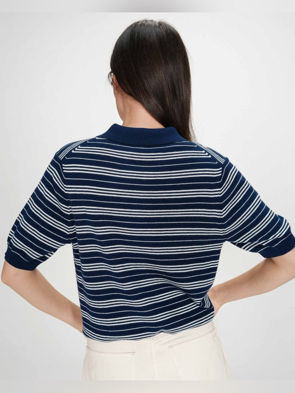 Grace & Mila - Striped Short Sleeve Polo