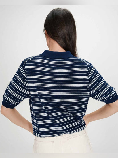 Grace & Mila - Striped Short Sleeve Polo