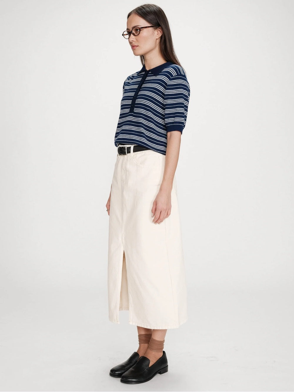 Grace & Mila - Striped Short Sleeve Polo