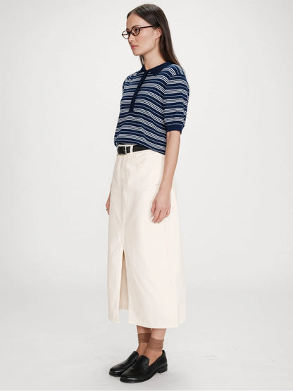 Grace & Mila - Striped Short Sleeve Polo