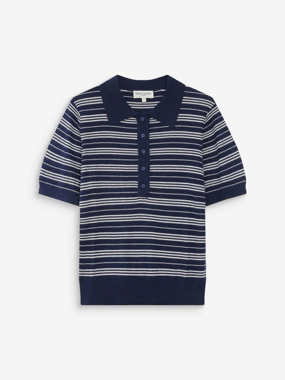 Grace & Mila - Striped Short Sleeve Polo