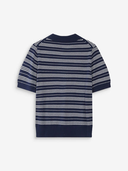 Grace & Mila - Striped Short Sleeve Polo
