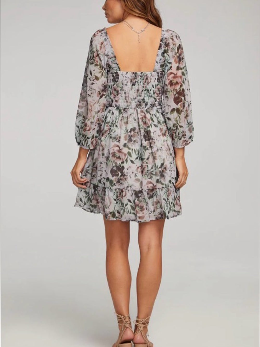 Saltwater Luxe - Floral Smocked Mini Dress