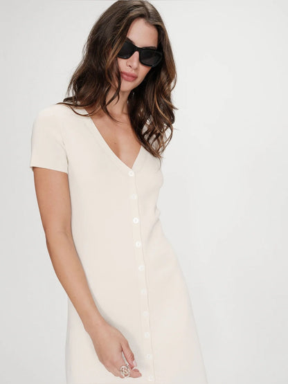 Grace & Mila - Knit V-Neck Dress