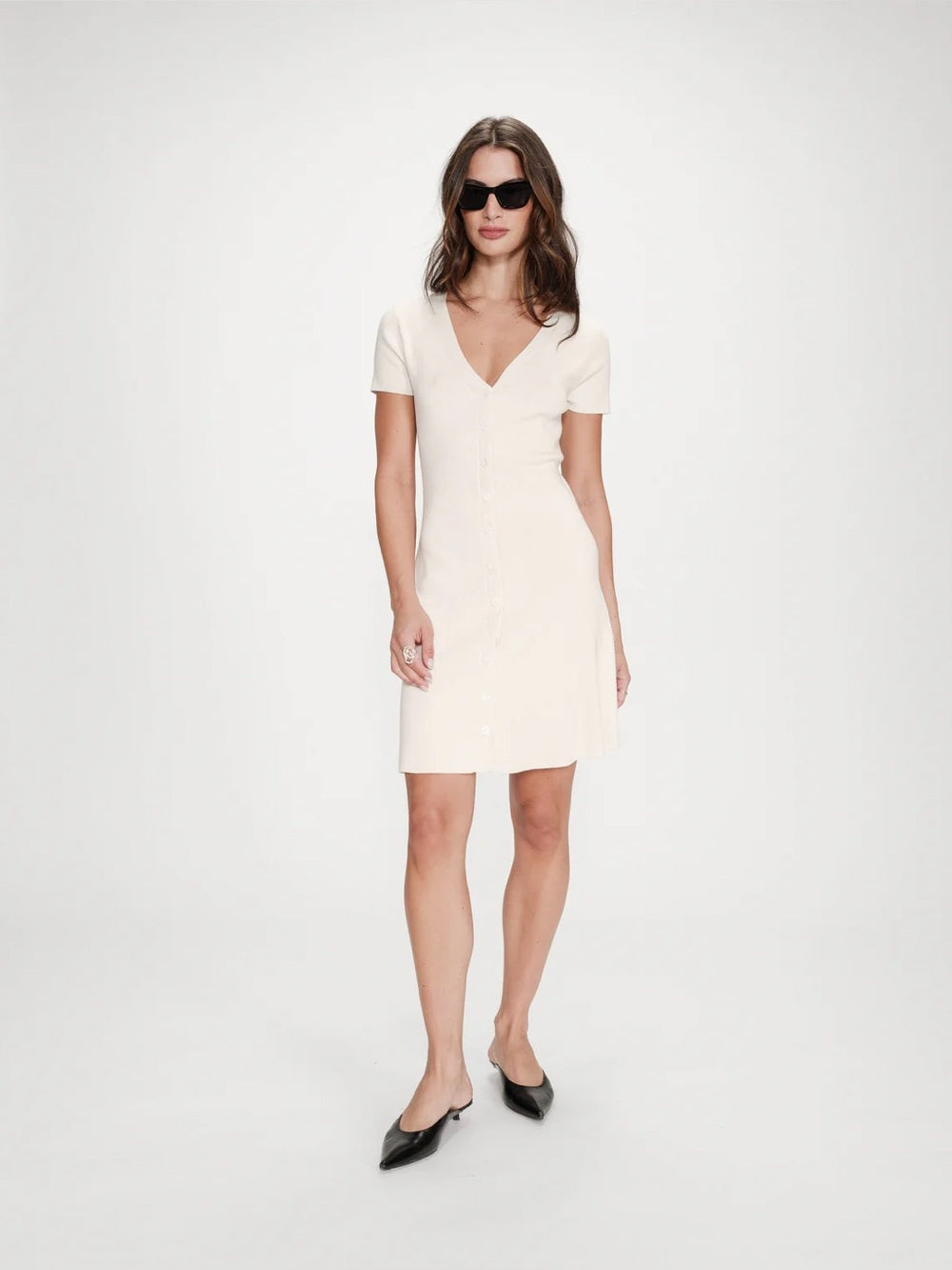 Grace & Mila - Knit V-Neck Dress