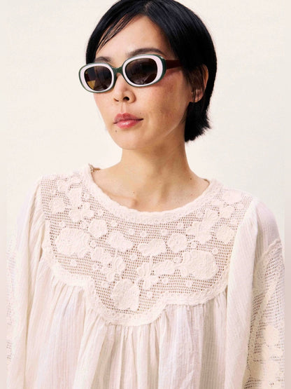 FRNCH 🇫🇷- ACASTE CREAM BLOUSE