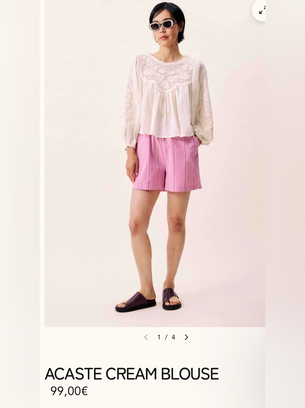 FRNCH 🇫🇷- ACASTE CREAM BLOUSE