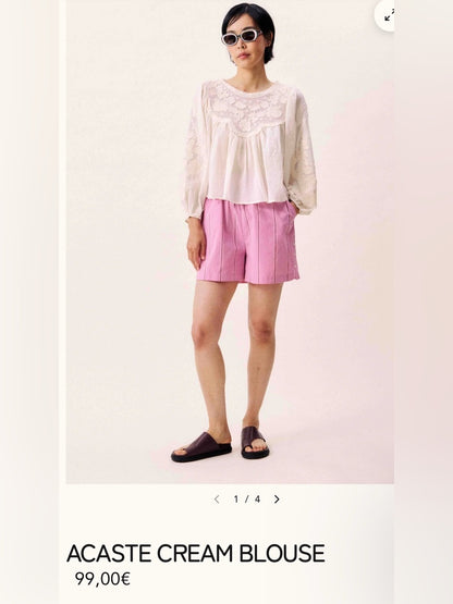 FRNCH 🇫🇷- ACASTE CREAM BLOUSE