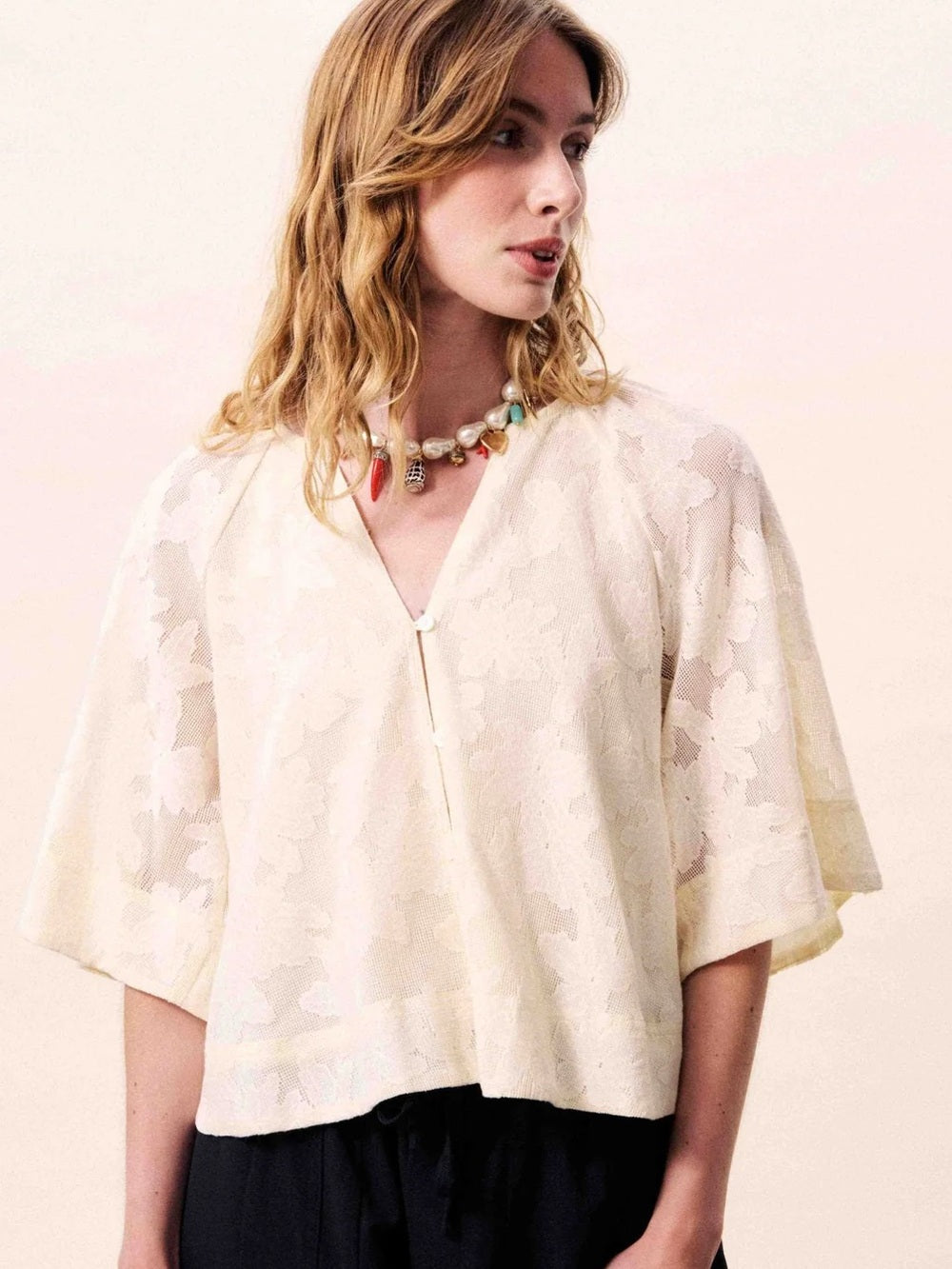 FRNCH 🇫🇷- MARESIAS CREAM BLOUSE