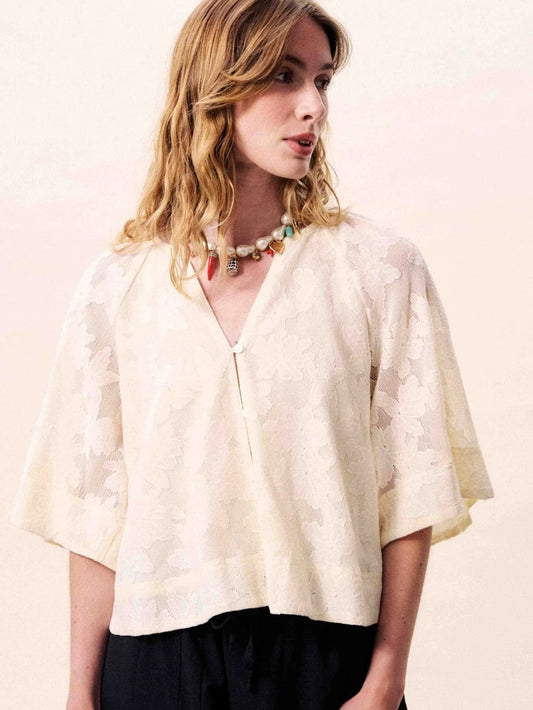 FRNCH 🇫🇷- MARESIAS CREAM BLOUSE