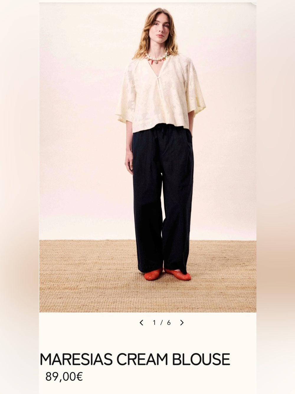FRNCH 🇫🇷- MARESIAS CREAM BLOUSE