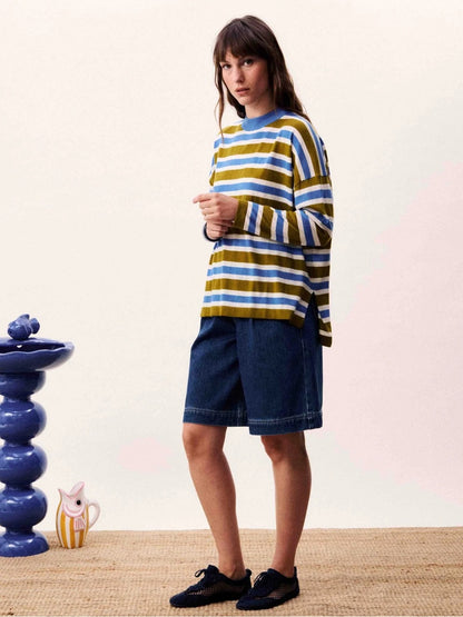 FRNCH 🇫🇷- SAPPHIRE OLIVE SWEATER