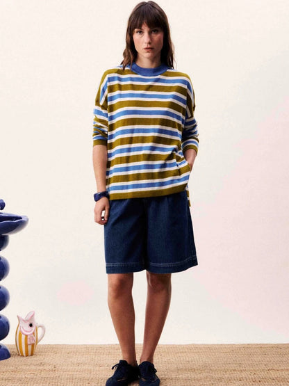 FRNCH 🇫🇷- SAPPHIRE OLIVE SWEATER