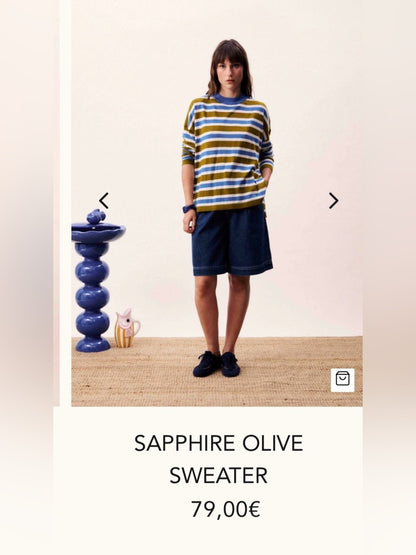 FRNCH 🇫🇷- SAPPHIRE OLIVE SWEATER