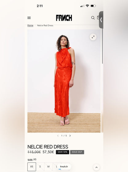 FRNCH 🇫🇷 - NELCIE RED DRESS