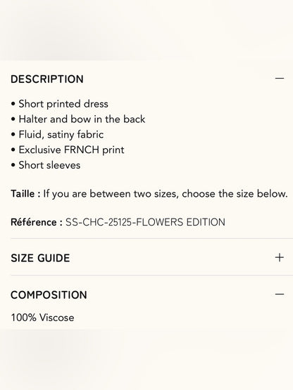FRNCH 🇫🇷 - LEXIA FLEURS EDITION
DRESS