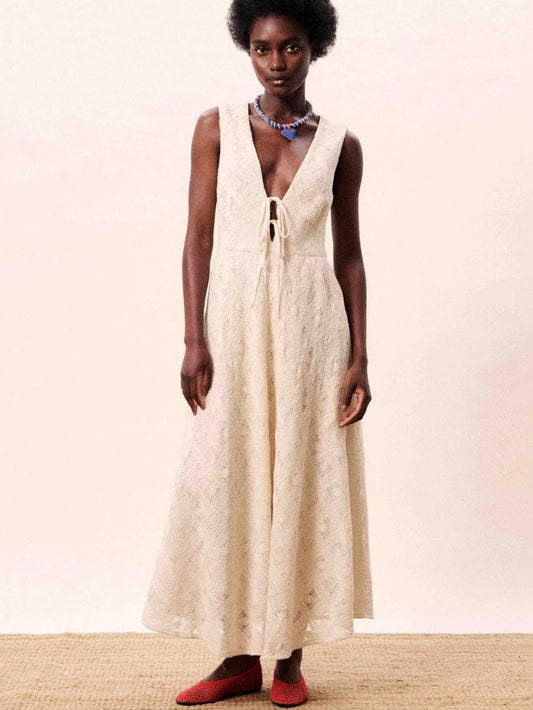 FRNCH 🇫🇷 - FLORIPA CREAM DRESS