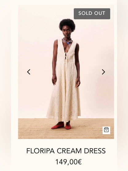 FRNCH 🇫🇷 - FLORIPA CREAM DRESS