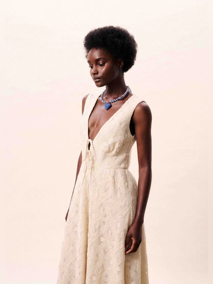 FRNCH 🇫🇷 - FLORIPA CREAM DRESS