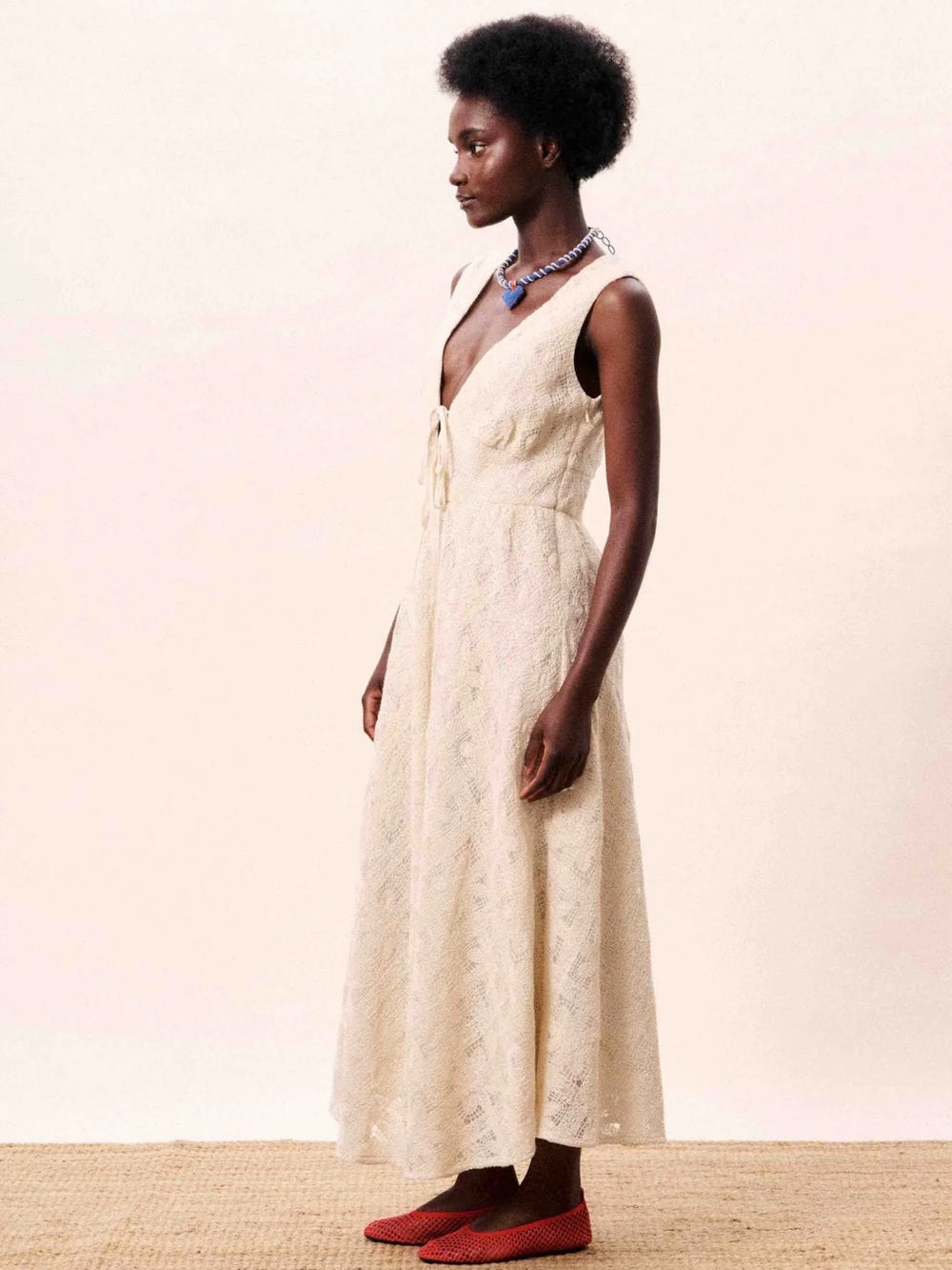 FRNCH 🇫🇷 - FLORIPA CREAM DRESS