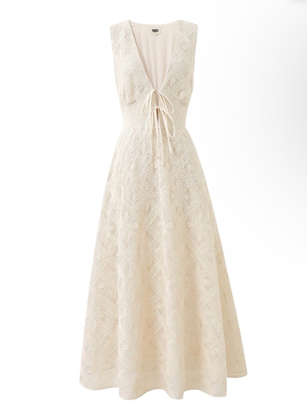 FRNCH 🇫🇷 - FLORIPA CREAM DRESS