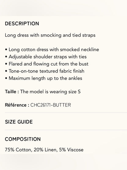 FRNCH 🇫🇷- MEROPE BUTTER DRESS